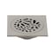 Kingston Brass BSF6360BN Watercourse Floral 4" Square Grid Shower Drain, Nickel BSF6360BN - alternate 1